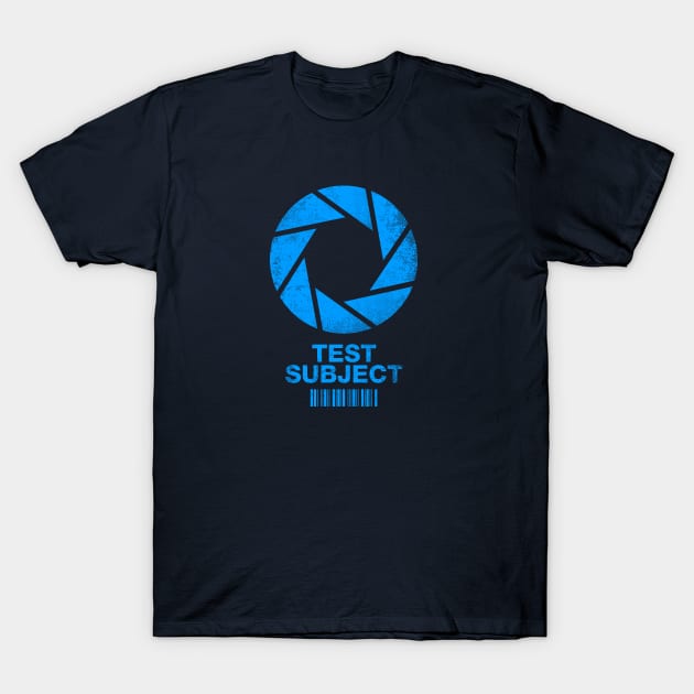 Aperture Science Test Subject -blue- T-Shirt by R-evolution_GFX